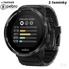 Hodinky Suunto 9 Baro Black + luxusní ocelový řemínek