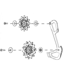 Kladky SRAM GX Eagle (kladky a vnitřní vodítko)