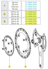 Převodník Campagnolo 12s SR WRL, 45z, vč.šroubů (r.v. 2023 - ....)