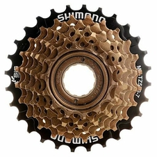 Vícekolečko 7 Shimano MF-TZ500 14-28z, hnědé/černé