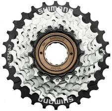 Vícekolečko 7 Shimano MF-TZ510 14-28z, hnědé/černé