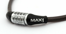 Zámek lanko MAX1 650x8mm černý kódový