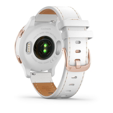 Hodinky Garmin Venu 2S Rose Gold/White Leather Band