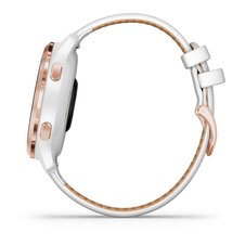 Hodinky Garmin Venu 2S Rose Gold/White Leather Band