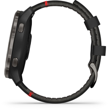 Hodinky Garmin Venu2 Slate/Black Leather Band