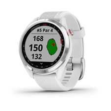 Hodinky Garmin Approach S42 Silver/White Silicone band