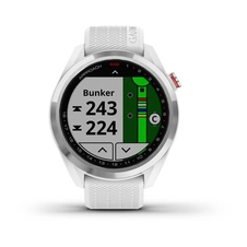 Hodinky Garmin Approach S42 Silver/White Silicone band