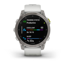 Hodinky Garmin Epix PRO Sapphire Titan/White Silicone Band