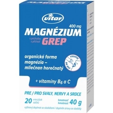 VITAR Magnézium 400mg, B6+C, 20 sáčků