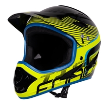 Přilba FORCE TIGER downhill, černo-fluo