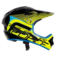 Přilba FORCE TIGER downhill, černo-fluo