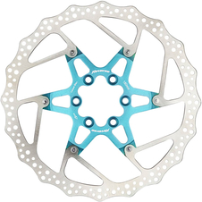 Brzdový kotouč Reverse Alloy/Steel 180mm, 6 děr, Light-Blue