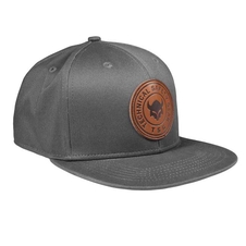 Kšiltovka TSG Snapback Grey leather label