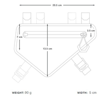 Brašna Apidura Racing frame pack (1l)