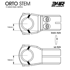 Představec BMX 34R ORTO STEM