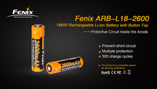 Baterie 18650 Fenix (Li-Ion) 2600mAh