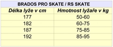 Lyže běžky SKOL Brados PRO Skate