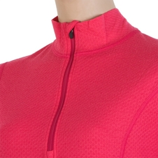 Triko dlouhé dámské SENSOR MERINO DOUBLE FACE zip magenta