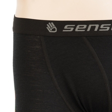 Boxerky SENSOR MERINO AIR dlouhé černé