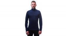 Mikina pánská SENSOR MERINO UPPER zip deep blue