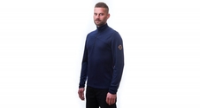 Mikina pánská SENSOR MERINO UPPER zip deep blue