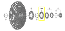 Pastorek Shimano CS-M9100 14z