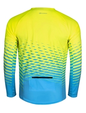 Dres Force MTB ANGLE dl. rukáv, fluo-modrý