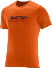 Triko Salomon Cosmic logo SS M clementine-X