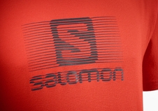 Triko Salomon Blend logo SS M fiery red