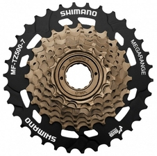 Vícekolečko 7 Shimano MF-TZ500 14-34z Megarange, stříbrné/černé