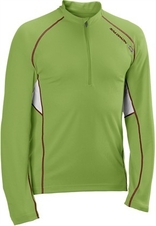 Triko Salomon Trail Runner LS Zip M green