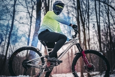 Dres Force MTB ANGLE dl. rukáv, fluo-modrý