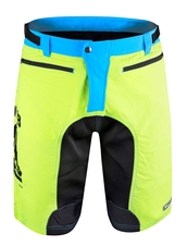 Kraťasy Force MTB-11 s odnímatelnou vložkou, fluo