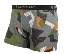 Boxerky SENSOR MERINO IMPRESS camo/safari