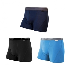 Boxerky SENSOR MERINO ACTIVE 3pack černé/tm. modré/modré