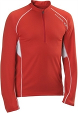 Triko Salomon Trail Runner LS Zip M red